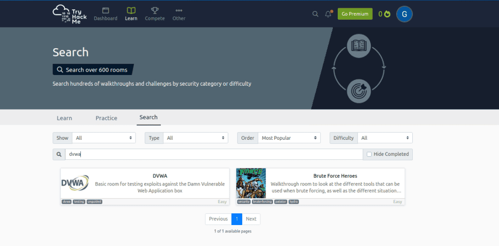 TryHackMe search machines