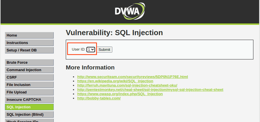DVWA first appearance